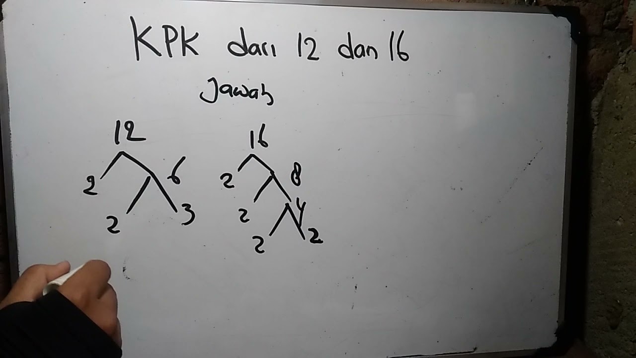 KPK dari 12 dan 16 adalah