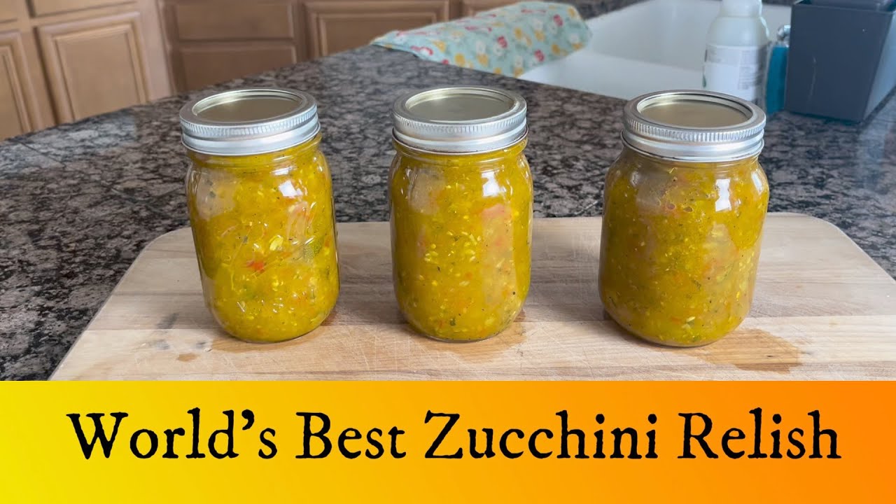 World's BEST ZUCCHINI RELISH!! EASY & DELICIOUS! #zucchinirecipe #relish #canning #zucchini