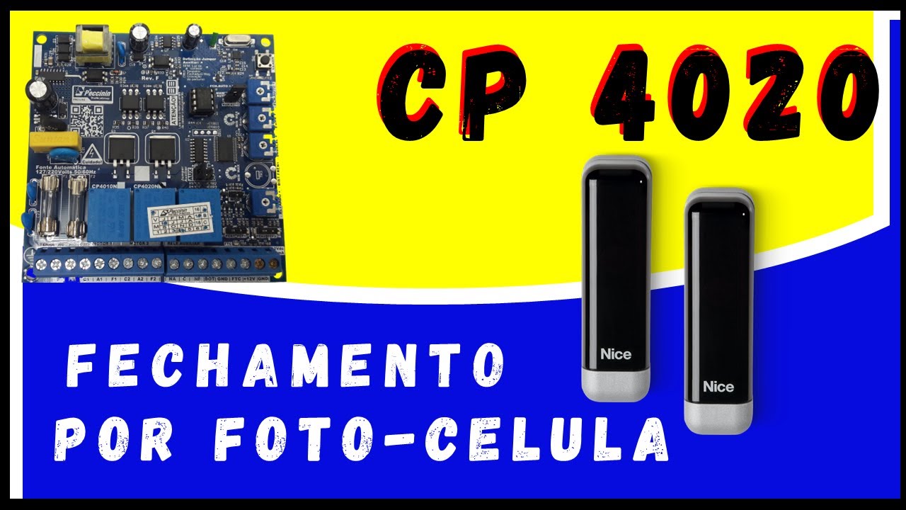 Como Ativar ou Desativar o fechamento por fotocelula na Placa Dupla CP 4020F Peccinin ou Nice
