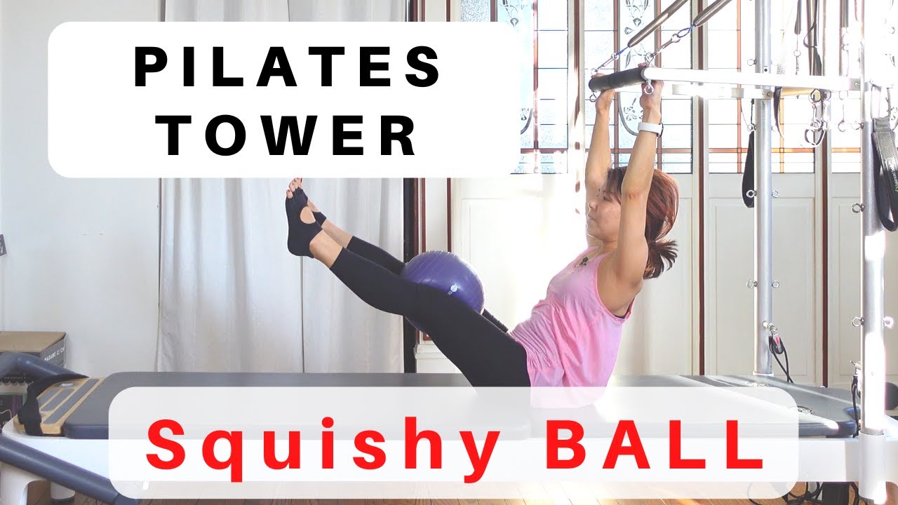 [35 min] Pilates Tower Push Through Bar Workout with squishy ball/Full body/Spine and shoulders