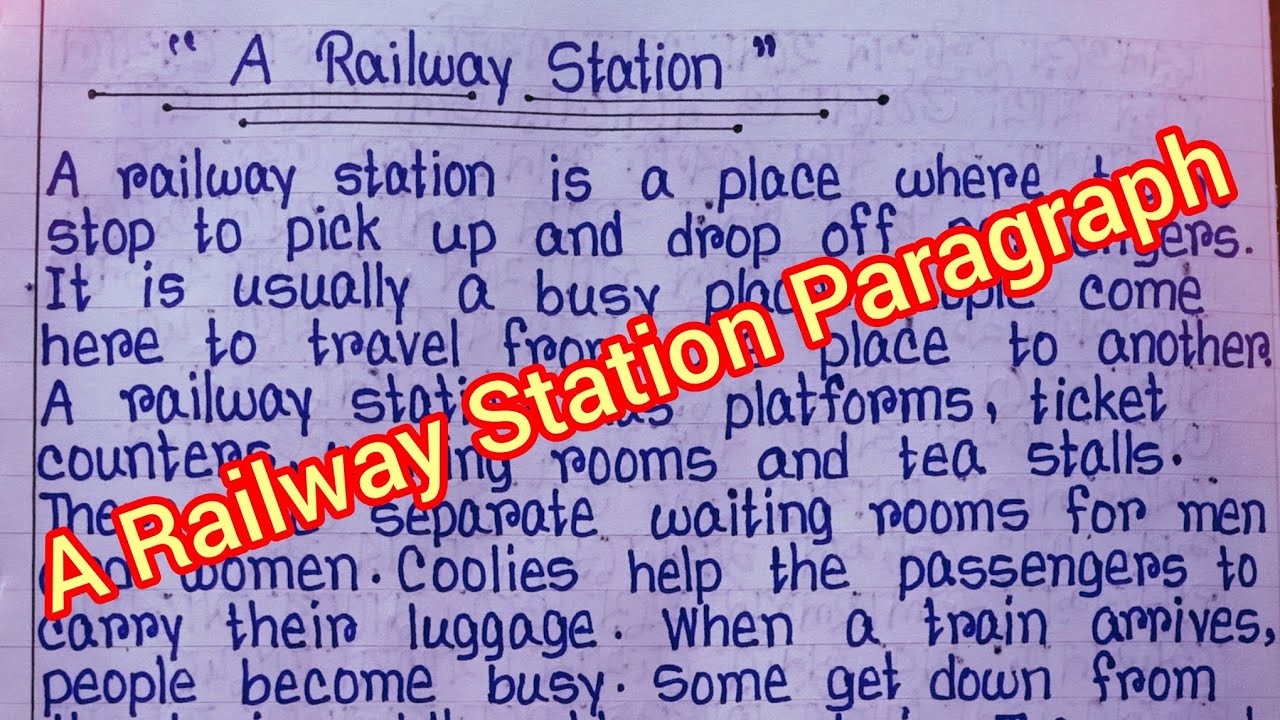 Paragraph - A Railway Station | বাংলা অর্থসহ | For All Classes | English Paragraph Writing,