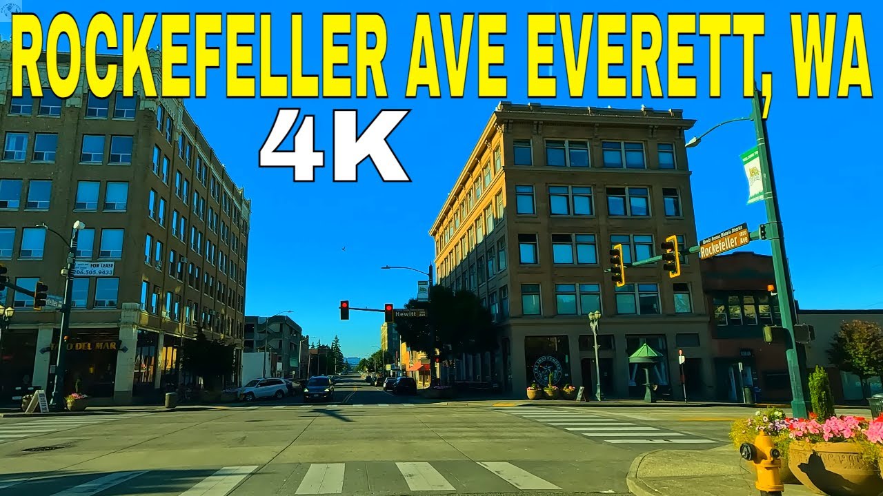 Everett, Washington ROCKEFELLER AVE | 4K Driving Tour 🇺🇸