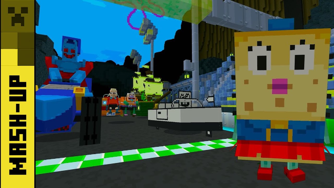 Rock Bottom Racing - Spongebob Minecraft Mash-Up (3)