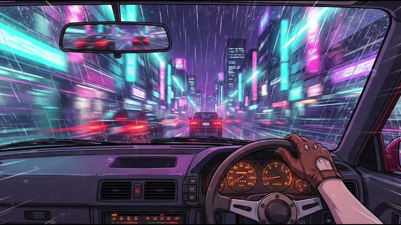 비 내리는 도쿄 고속도로 질주 | 90's 시티팝 드라이브 & 빗소리 1시간 🌧️ (Midnight Drive)