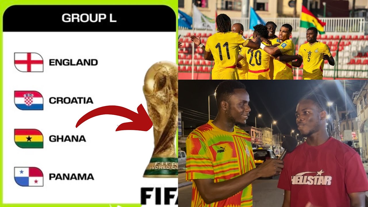 🇬🇭 Ghanaians react after Ghana was grouped with England, Croatia & Panama in the 2026 FIFA WORLD CUP