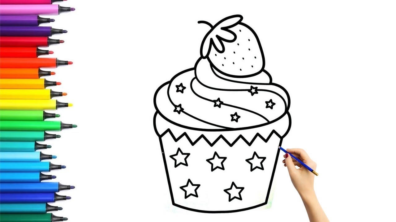 How To Draw Cupcake step by step 🧁 | Cupcake drawing 