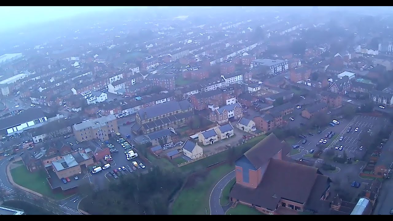 Wellingborough Town Centre Drone Footage | Swanspool, Dulley Baths & Multi-Storey Car Park | 4K