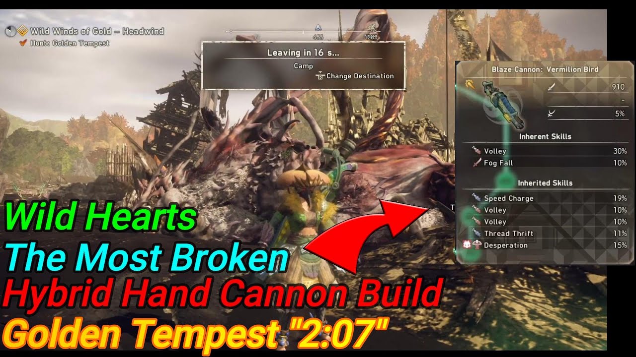 🎮Wild Hearts 🤗The Most Broken 😁Hybrid Hand Cannon Build 😱Hunt: Golden Tempest 