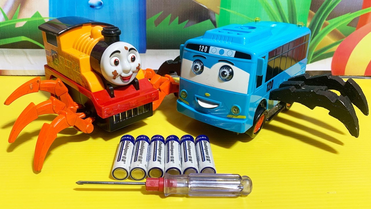 ASMR Satisfying Sounds | Tayo Bus & Monster Train, Choo Choo Charles, Toy Unboxing (No Talking)