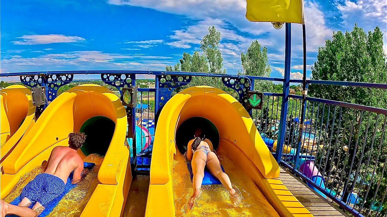 Sunset Racer: The Ultimate Mat Racing Waterslide at Water World Colorado, USA