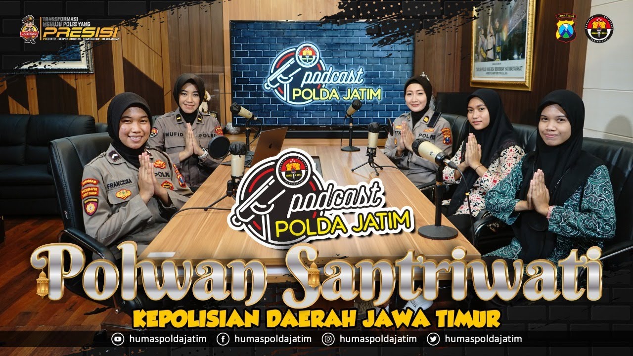 Polwan Santriwati Polda Jawa Timur