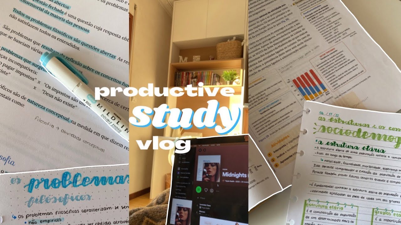 productive study vlog 📓 taking notes, studying philosophy, playing animal crossing...