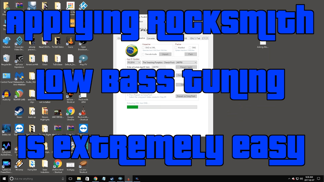 How-To Apply The Low Bass Tone Fix To Your Rocksmith 2014 CDLC.  Extremely Easy