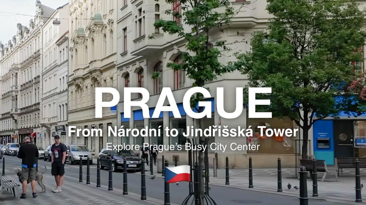 Prague City Walk 🇨🇿 | From Národní Třída to Jindřišská Tower | 4K HDR Urban Walking Tour