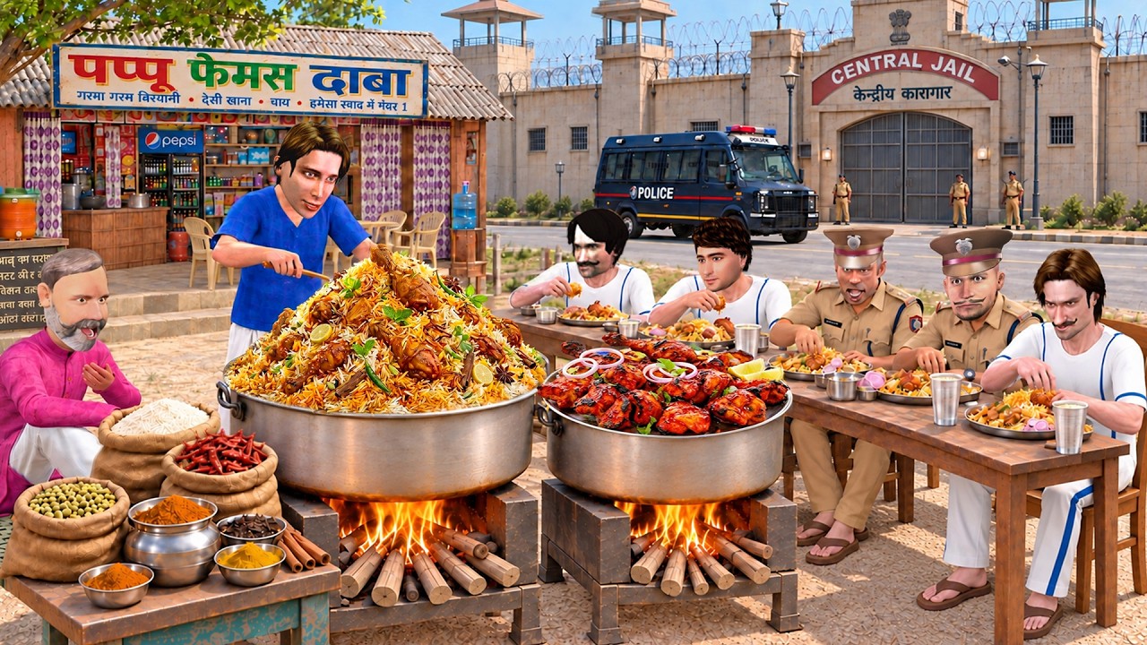 Outside The JAIL Dhaba RoadSide Village Cooking Street Food Hindi Kahani Moral Stories Comedy Video