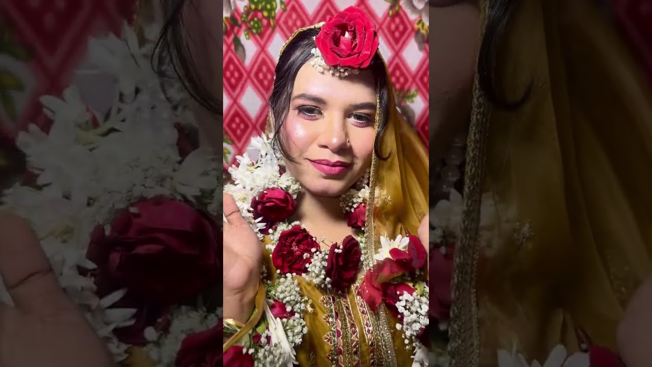 My haldi & Nikha bride makeup tutorial vlog#vlog #video #bride #shorts 