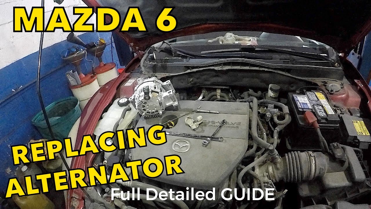 Mazda 6 Battery light on Low alternator Voltage  Mazda 6 replacing alternator FULL GUIDE