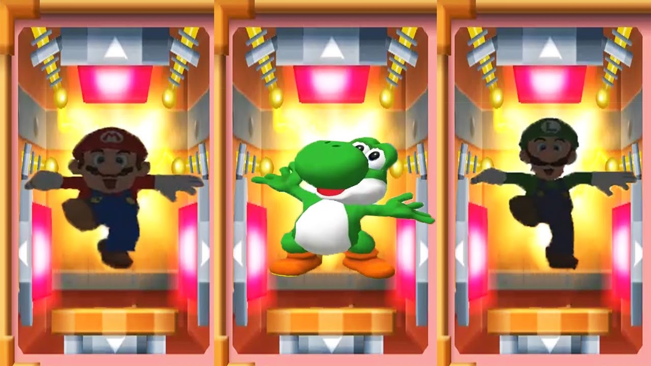 Mario Party 7 - 8 Player Ice Battle - Mario vs Yoshi vs Luigi vs Wario vs Peach vs Waluigi