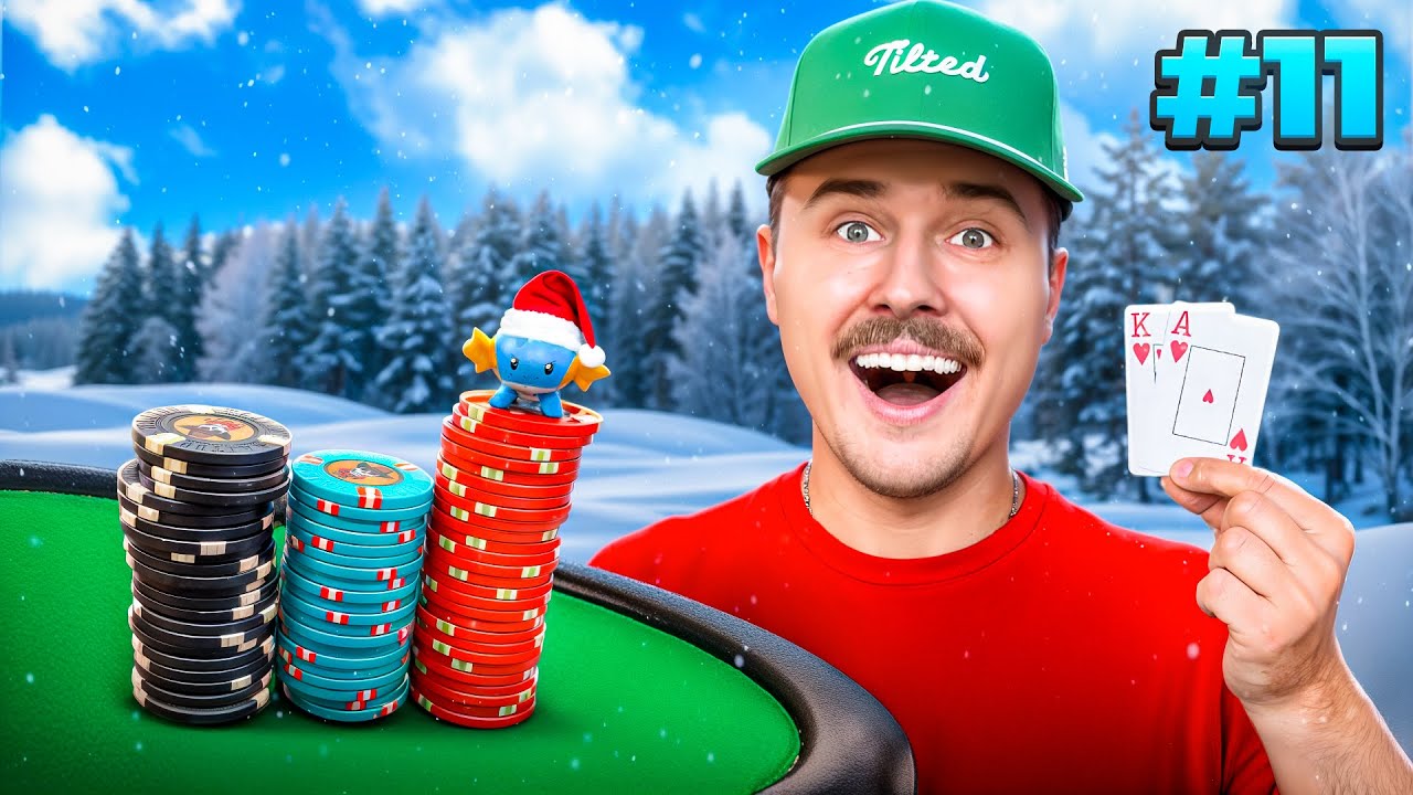 Going ALL IN THREE TIMES at Texas Poker Home Game! | Wolfmas Day #11