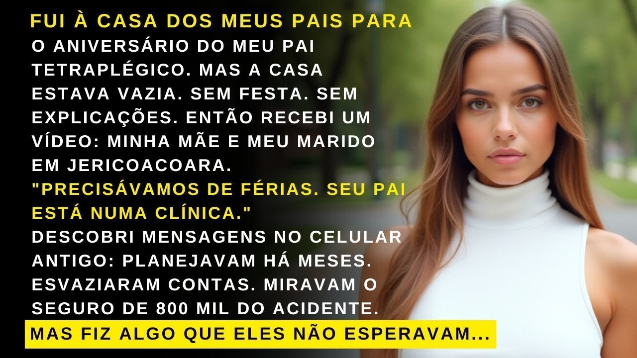 Fui à casa dos meus pais para comemorar o aniversário do meu pai, que é tetraplégico, mas...