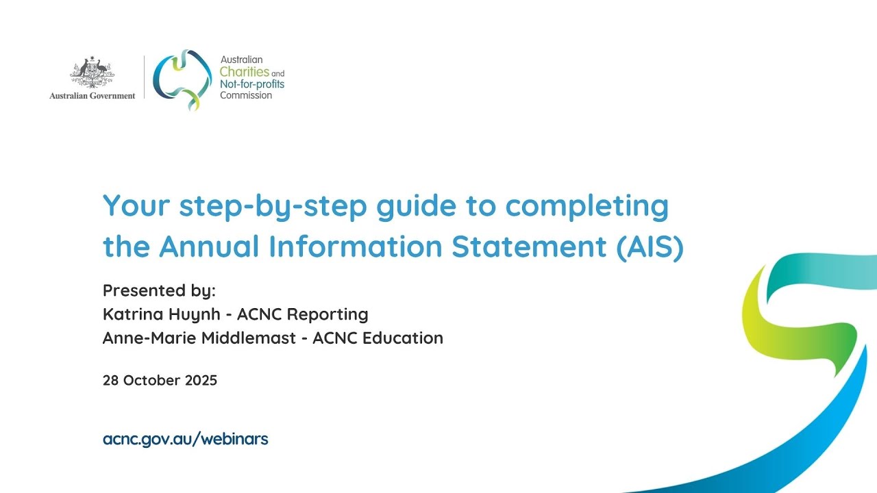 Webinar - Your step-by-step guide to completing the Annual Information Statement (AIS)