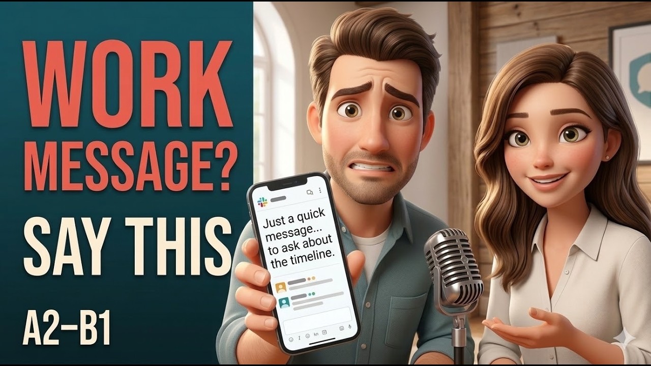 Work English for Beginners | Simple Messages & Emails (A2–B1)