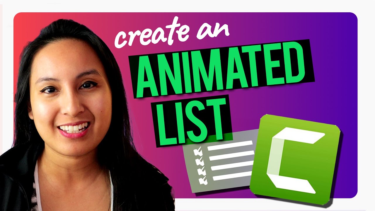 Camtasia Tutorial 2023 | How to Make an Animated List ✅