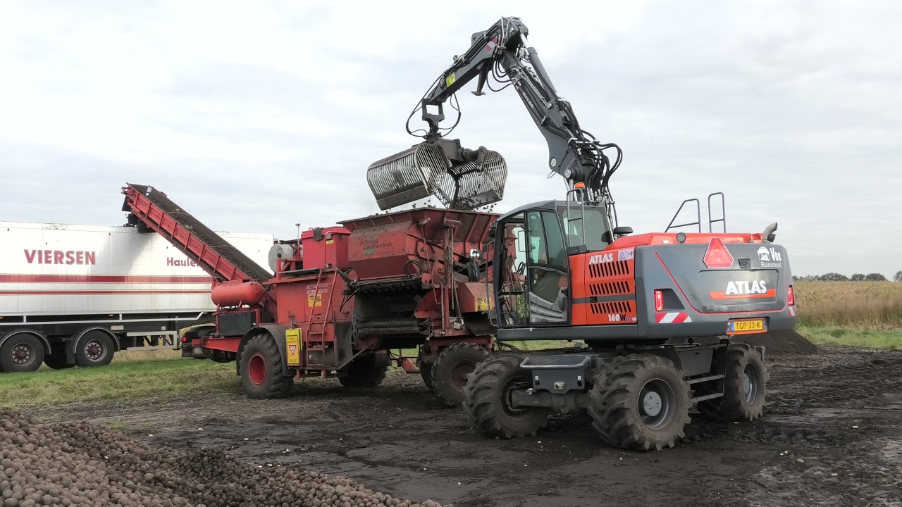ZETMEEL AARDAPPELS LADEN VOOR DE AVEBE MET EEN ATLAS 160 W
