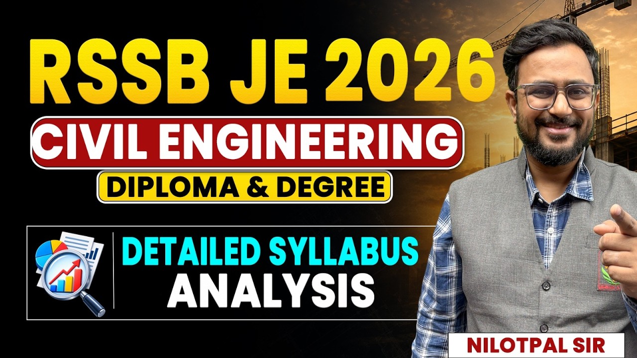 RSSB JE Civil Engineering Syllabus 2026 (Diploma & Degree) RSSB JE Civil Subject Wise Weightage