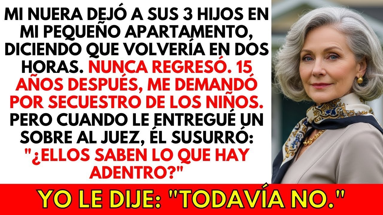Mi NUERA dejó a sus 3 HIJOS CONMIGO y huyó. 15 AÑOS después, ella me demandó por secuestro...