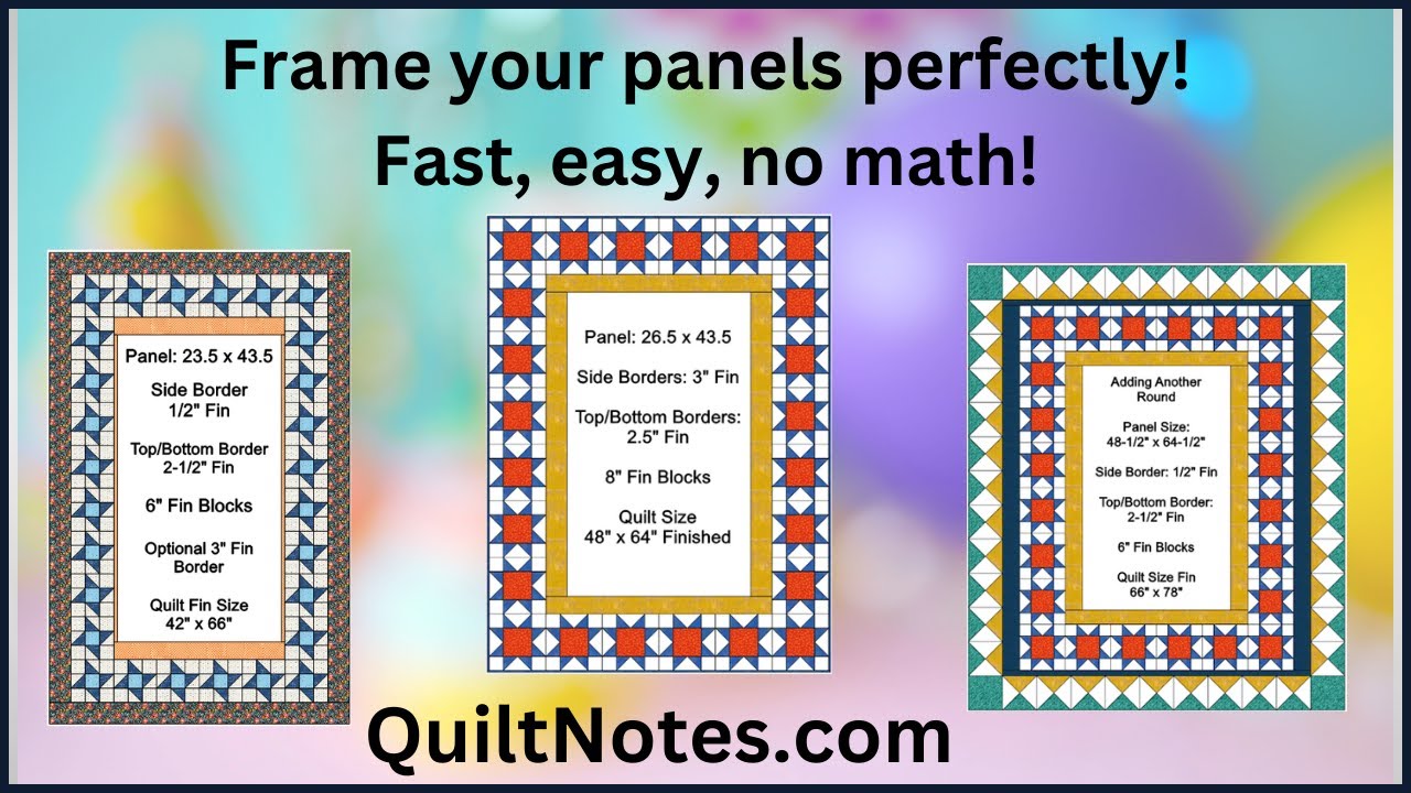 Frame Your Quilt Panels Perfectly! -- No Math Required!
