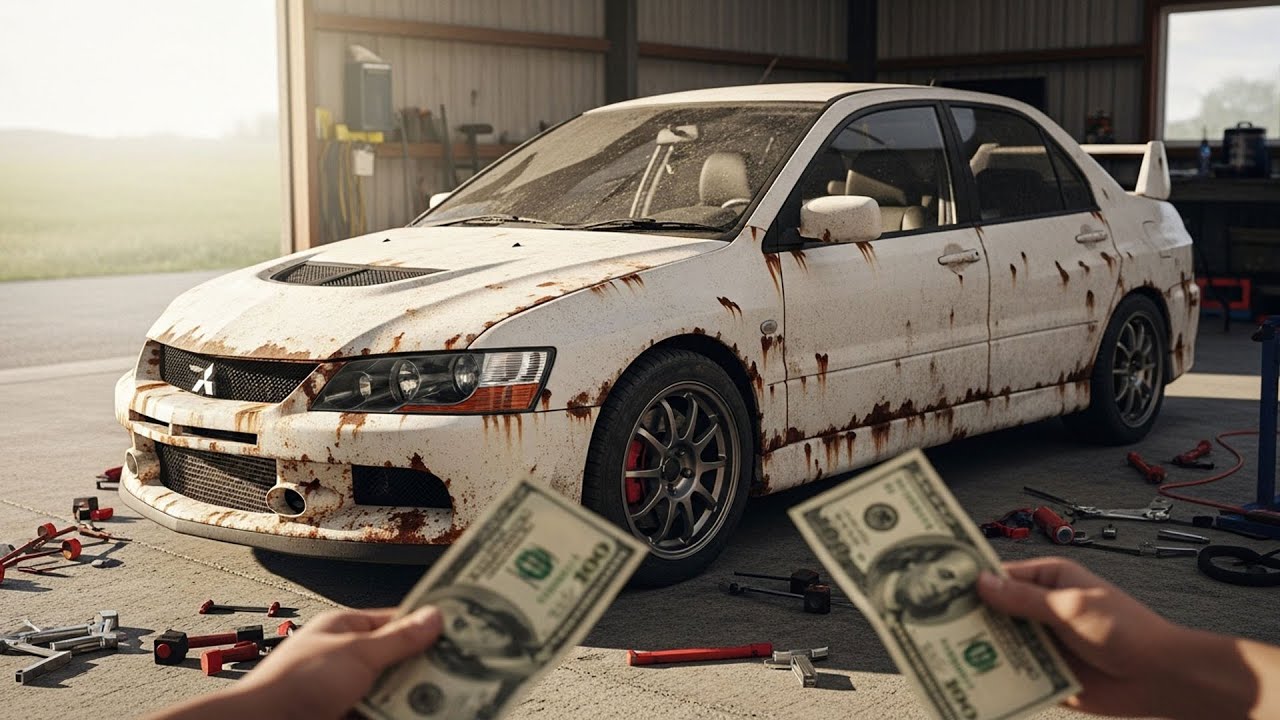 “Bought an Abandoned Mitsubishi Lancer EVO IX for $4,200 — This Rally Legend Shocked Me (ASMR)”