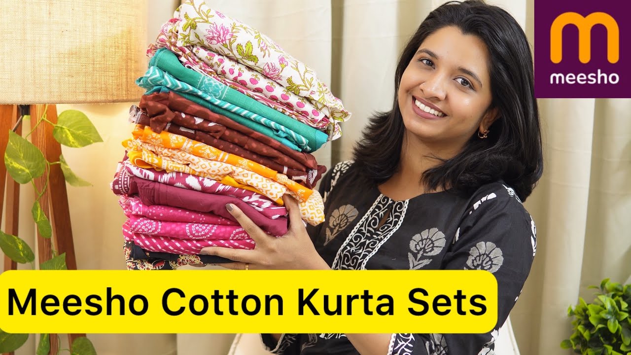 Huge Meesho Pure Cotton Kurta Sets Haul 🌼