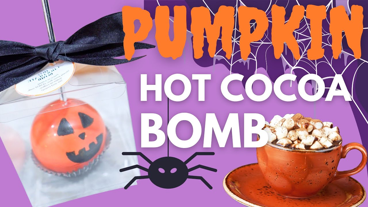 How to Make Hot Chocolate Bombs | HALLOWEEN Pumpkin Hot Cocoa Bomb Tutorial + PACKAGING