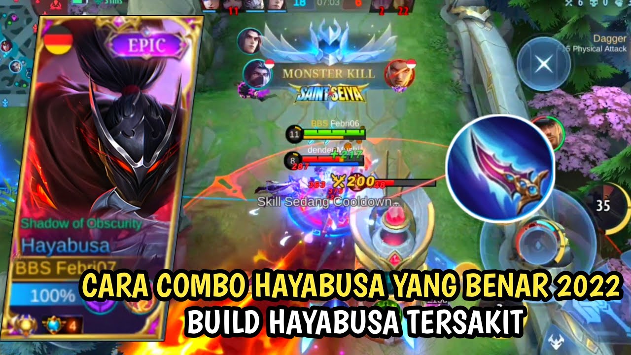 TUTORIAL COMBO HAYABUSA !! PEMULA AUTO JADI PRO | BUILD HAYABUSA 2022 -MLBB