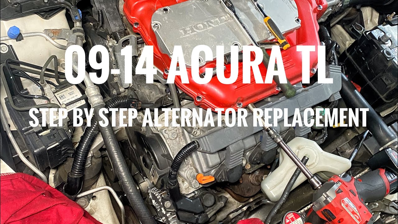 09-14 Acura TL How To Replace The Alternator Easy Step by step install