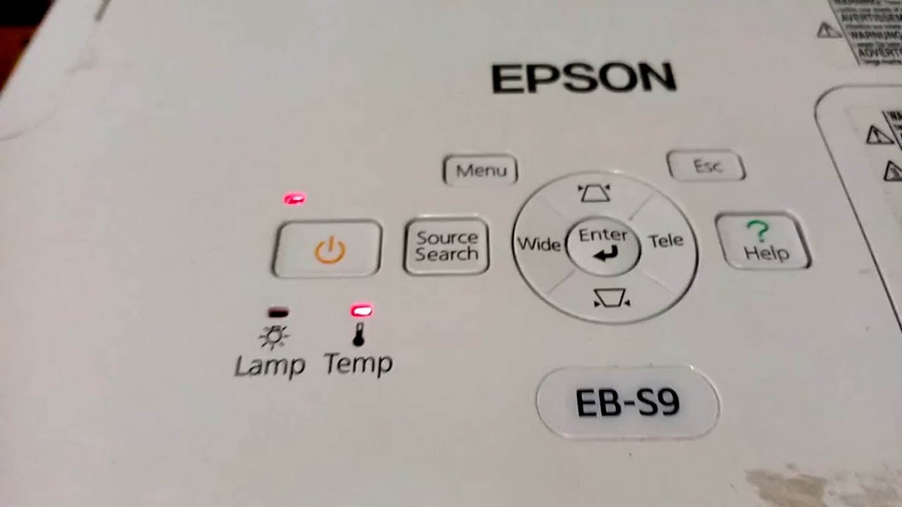 MUDAH SEKALI !!, CARA MEMPERBAIKI LCD PROYEKTOR EPSON EB-S9  LAMPU INDIKATOR NYALA KEDIP MERAH
