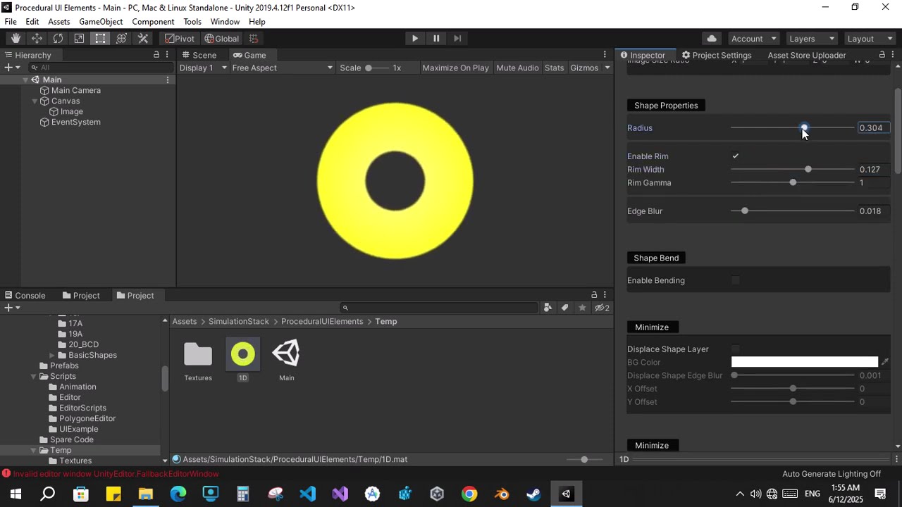 UI Element - 1D