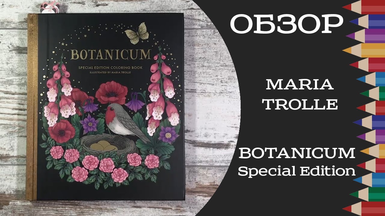 Обзор раскраски Botanicum от Maria Trolle. Botanicum Special Edition