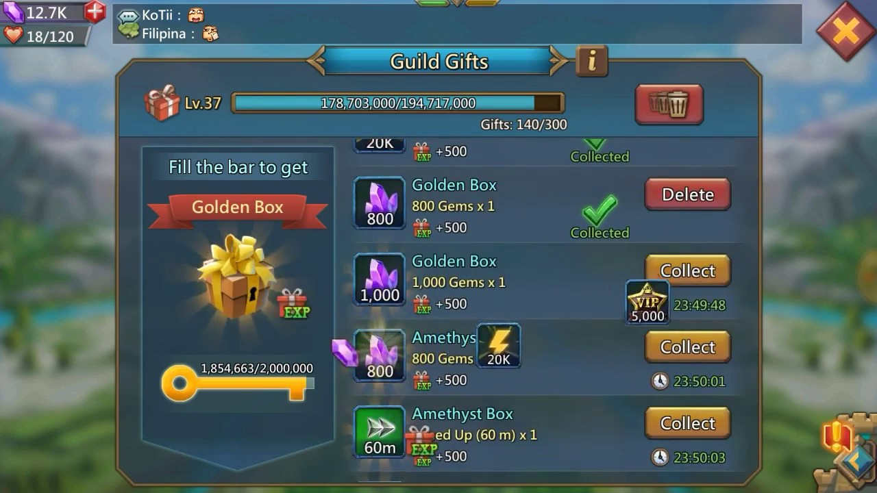 Lords Mobile - Opening Gold boxes in SGK - Thanks SugarKane