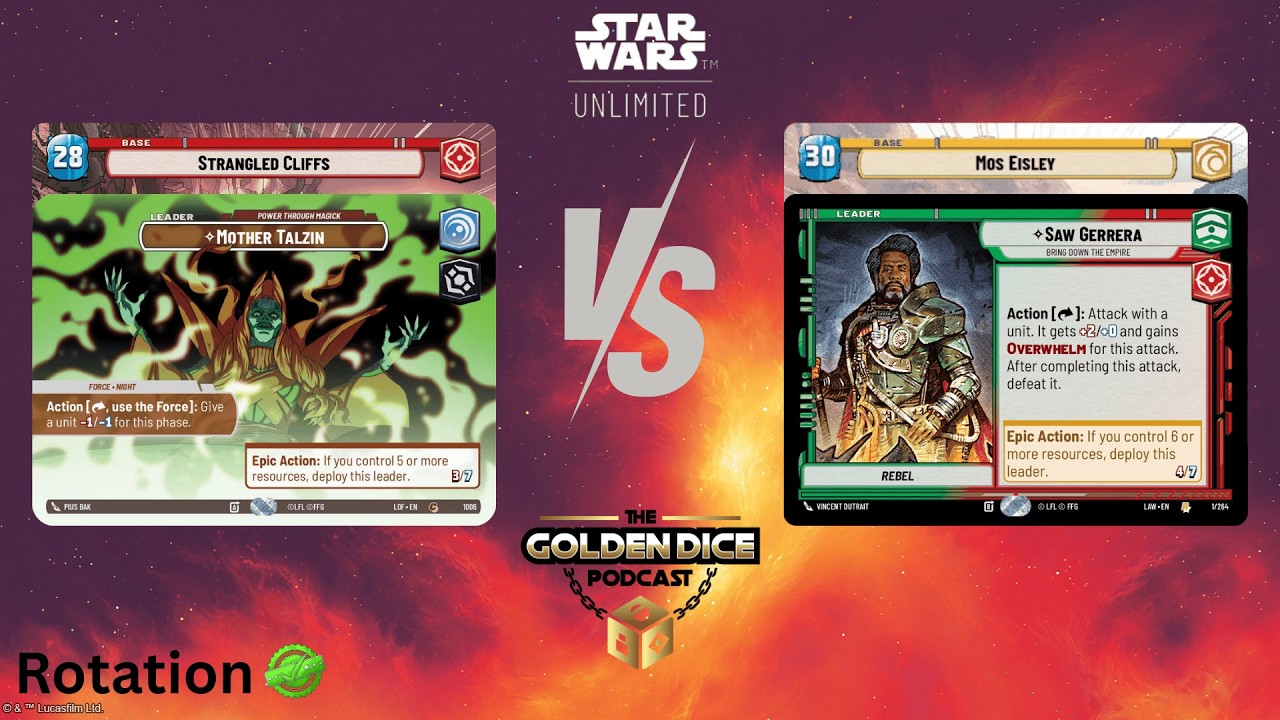 Mother Talzin Force Aggression vs Saw Gerrera Cunning | Rotation Gameplay | Star Wars Unlimited