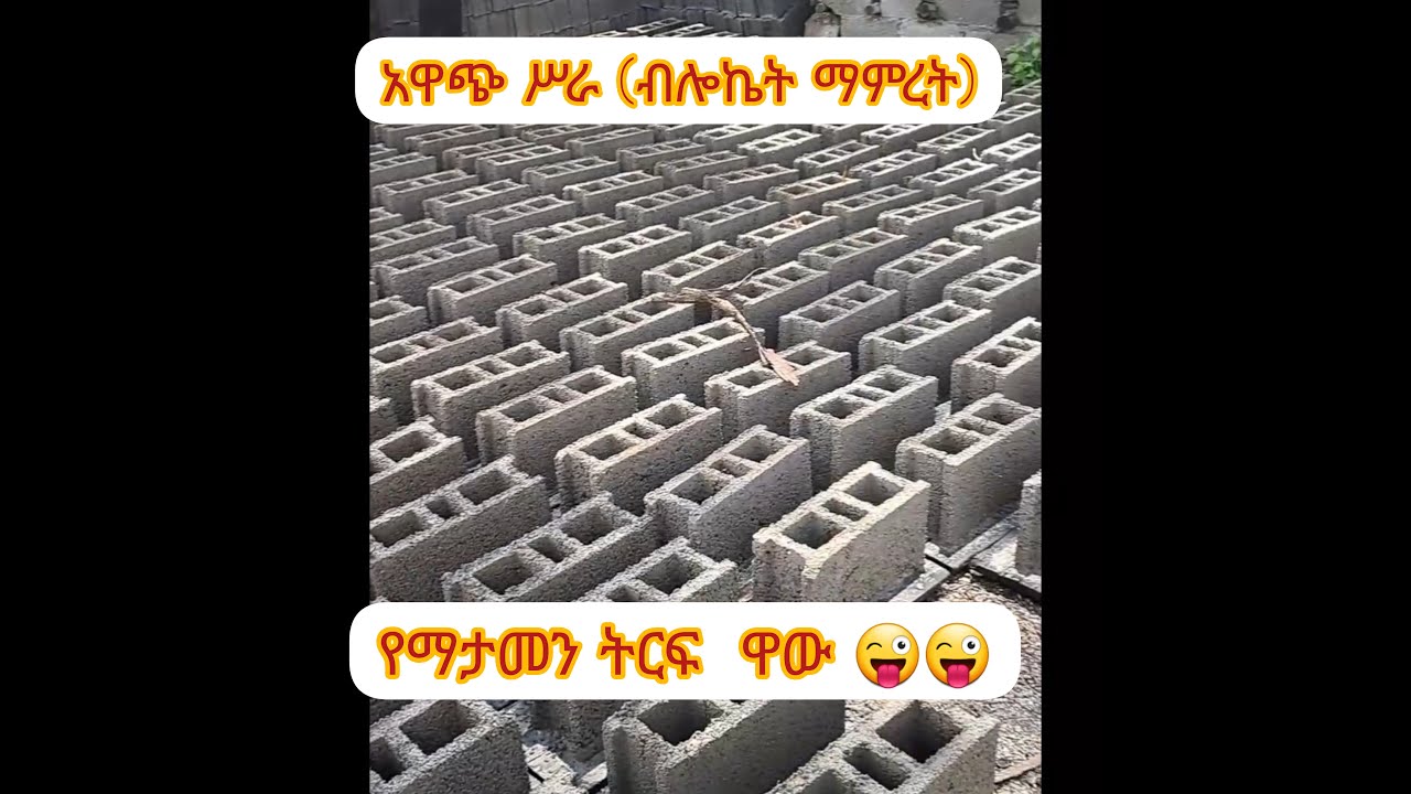አዋጭ ስራ (የብሎኬት አመራረት)