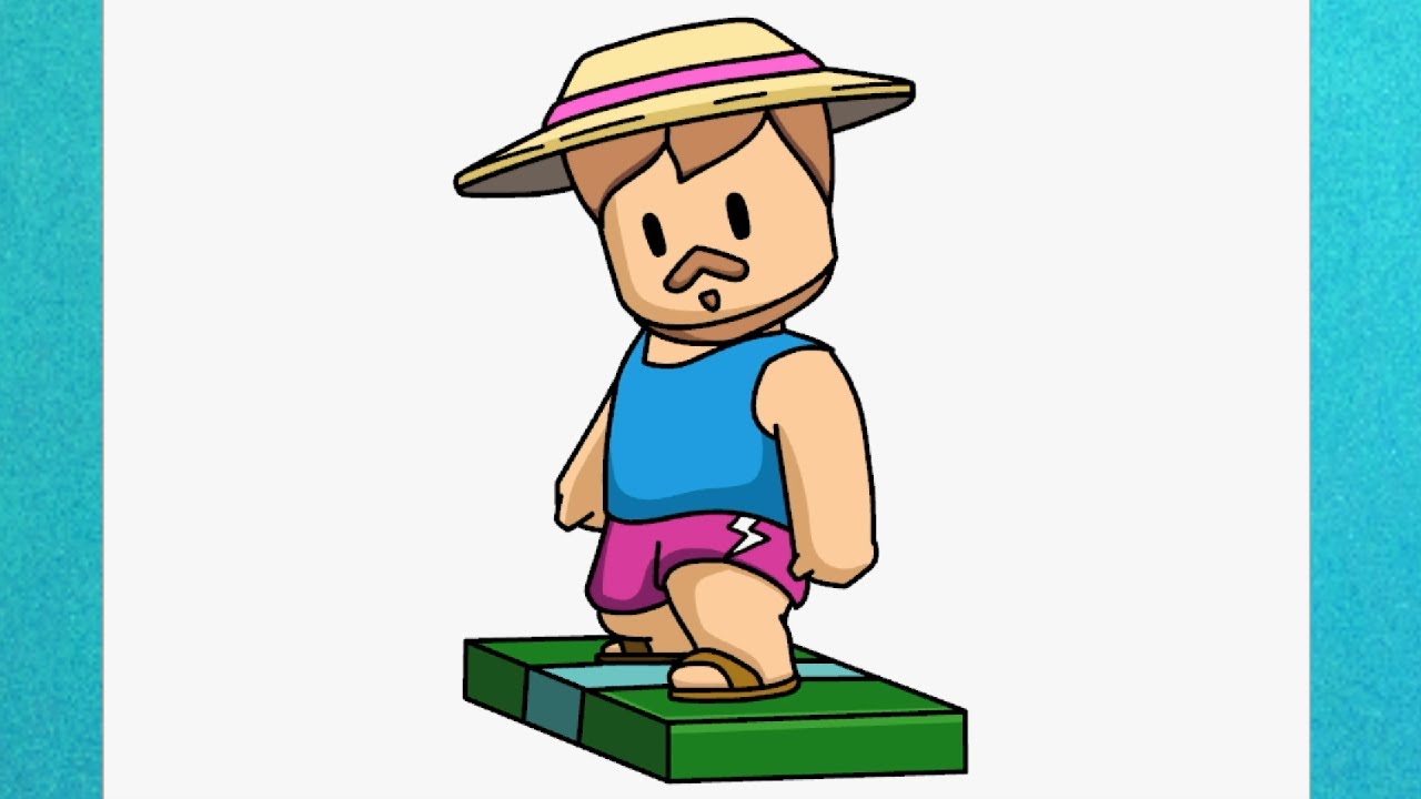 How to draw Money Boarding Jimmy mr Beast from Stumble Guys