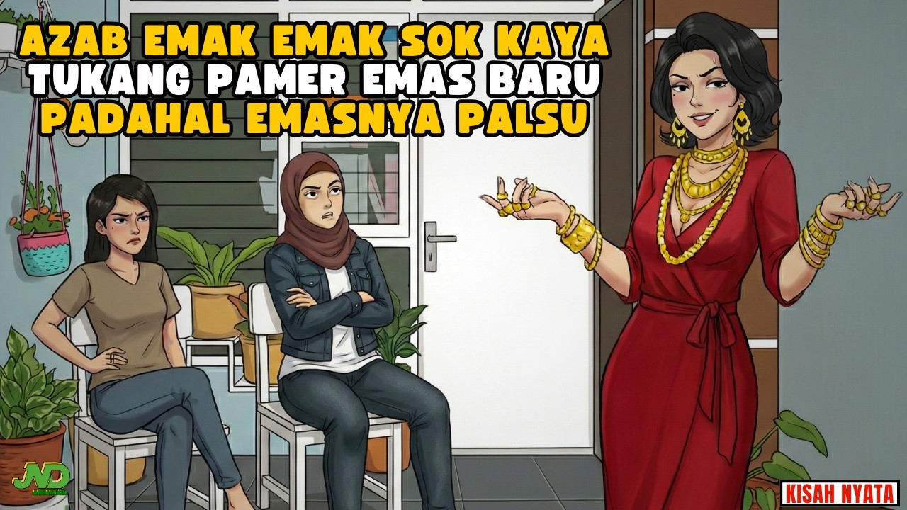 AZAB EMAK EMAK SOK KAYA TUKANG PAMER EMAS BARU PADAHAL EMASNYA PALSU || ANIMASI AZAB