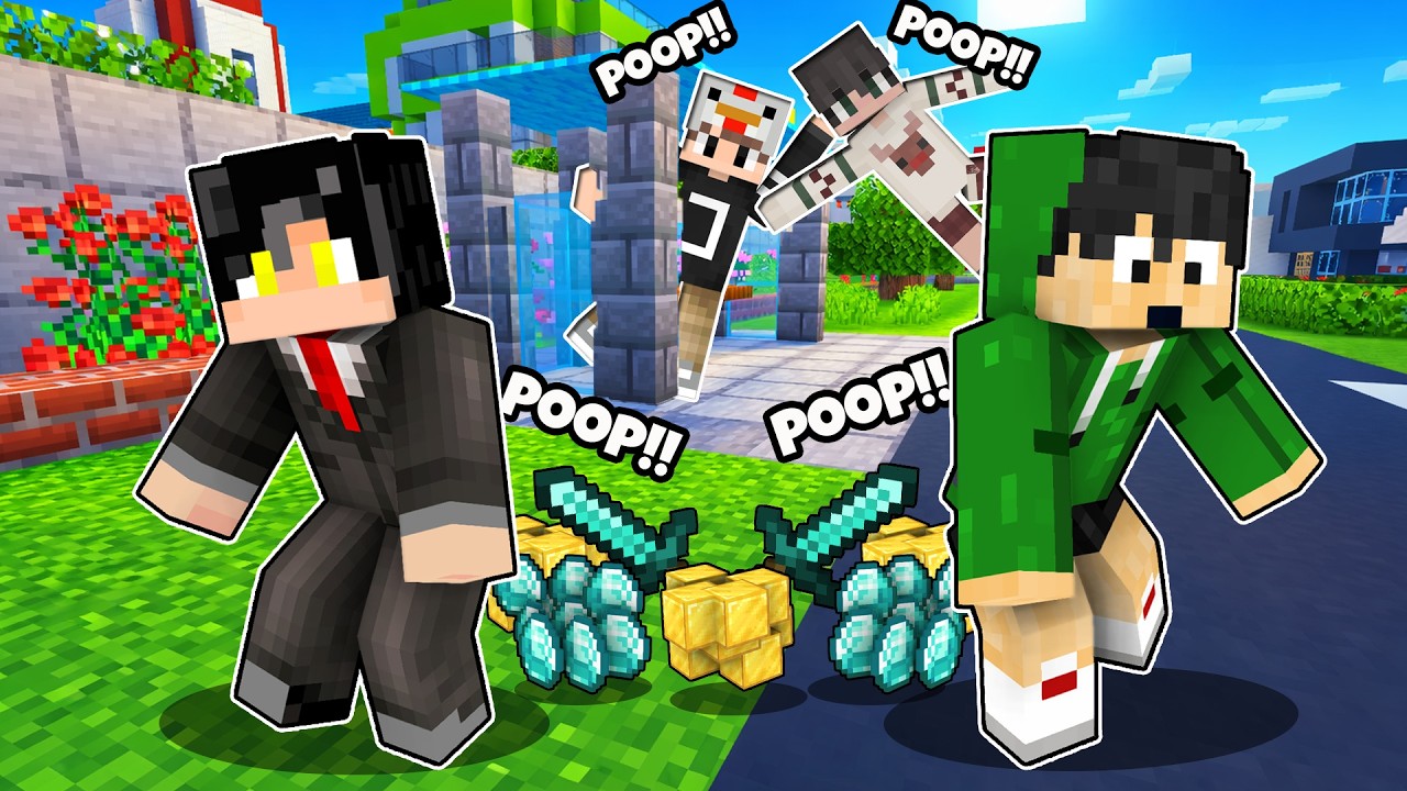 Minecraft, But WE POOP OP ITEMS