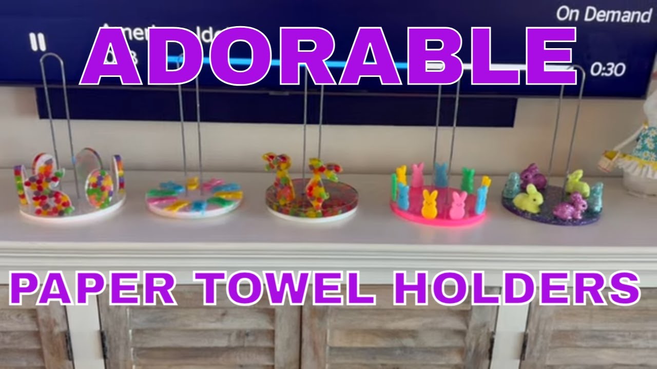 # 333 5 Adorable DIY Paper Towel Holders Made With Resin & Easter Peeps  Art Cast designer Epoxy