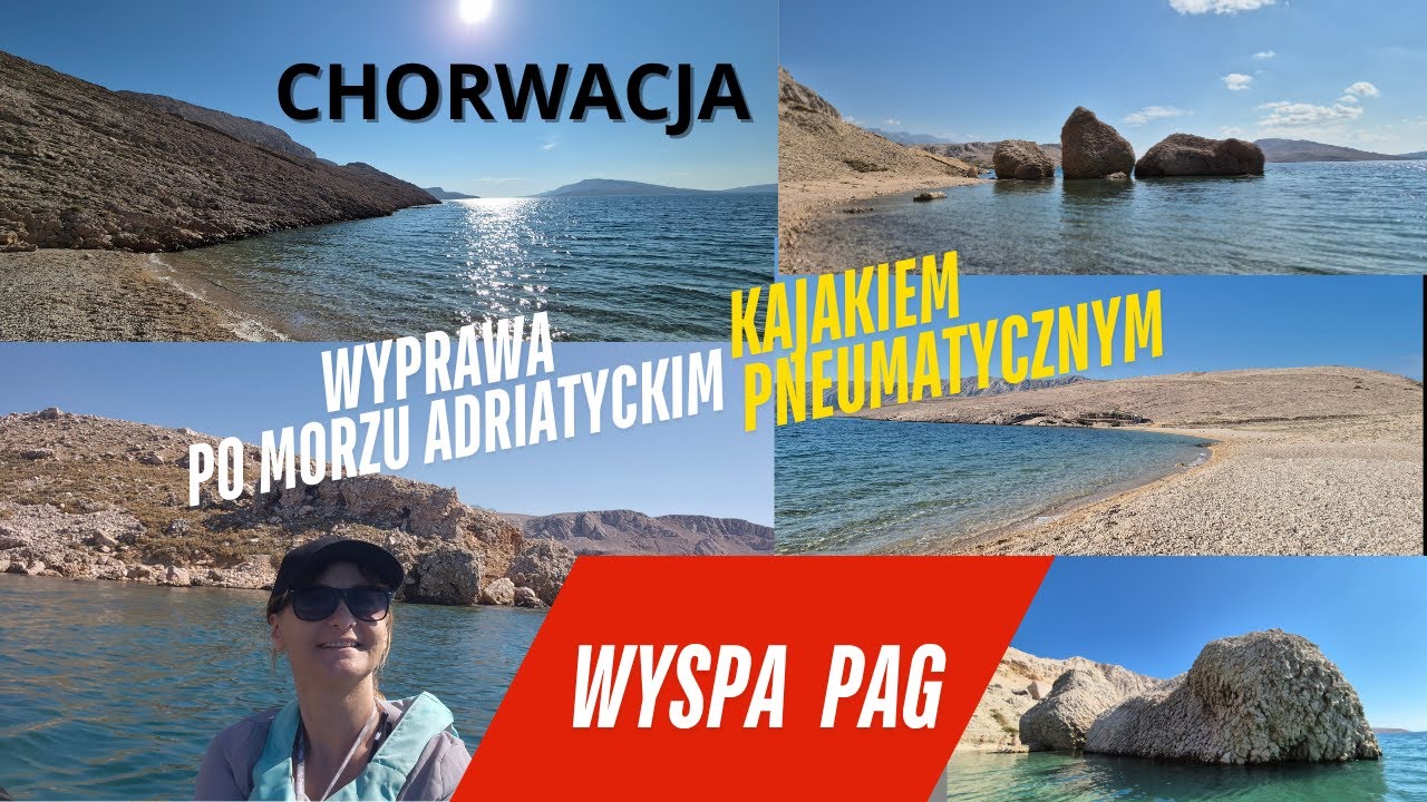 Chorwacja-wyprawa z plaży Ručica na plażę Beritnica - jak się pływa po morzu kajakiem pneumatycznym
