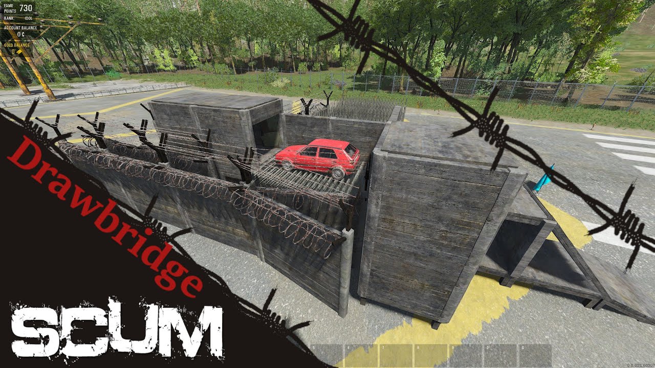 Scum 0.9 pvp Base- drawbridge instruction