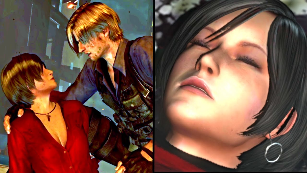 Resident Evil - All Leon Reactions To Ada Death Scenes