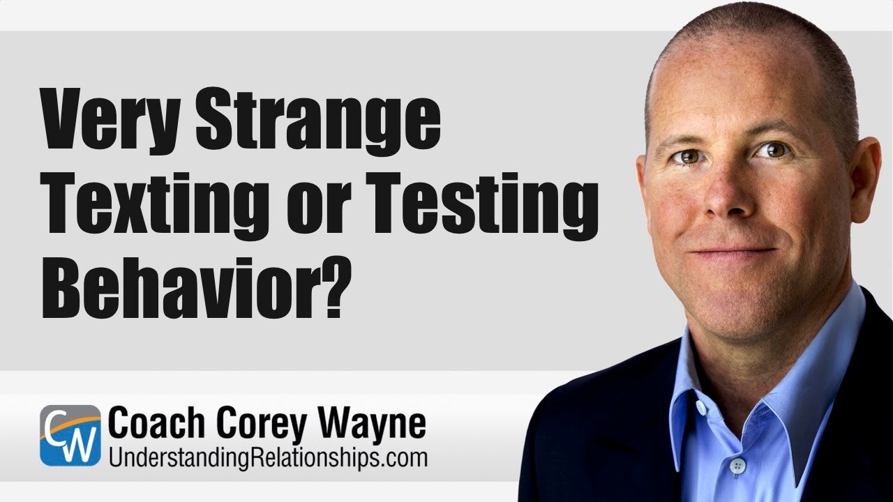Very Strange Texting or Testing Behavior?